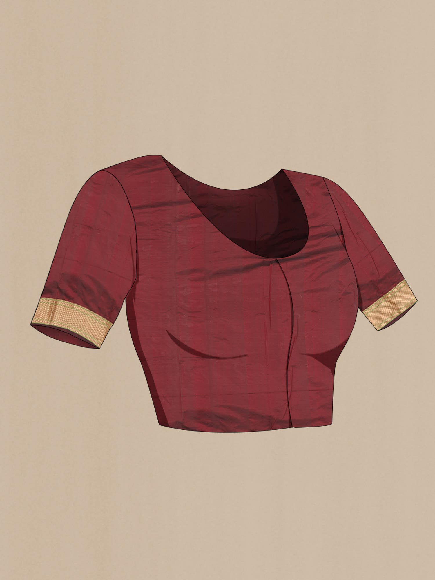 Maroon Bangalore Silk Saree