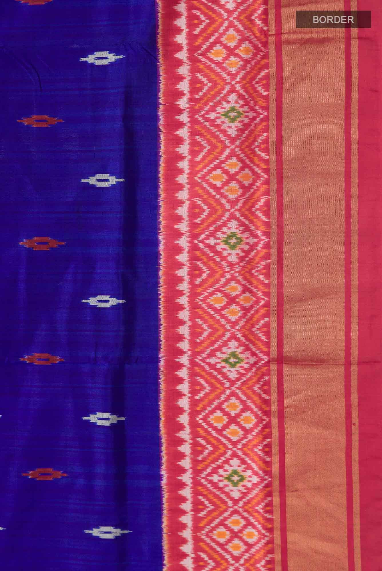 Blue Pochampally Silk Saree