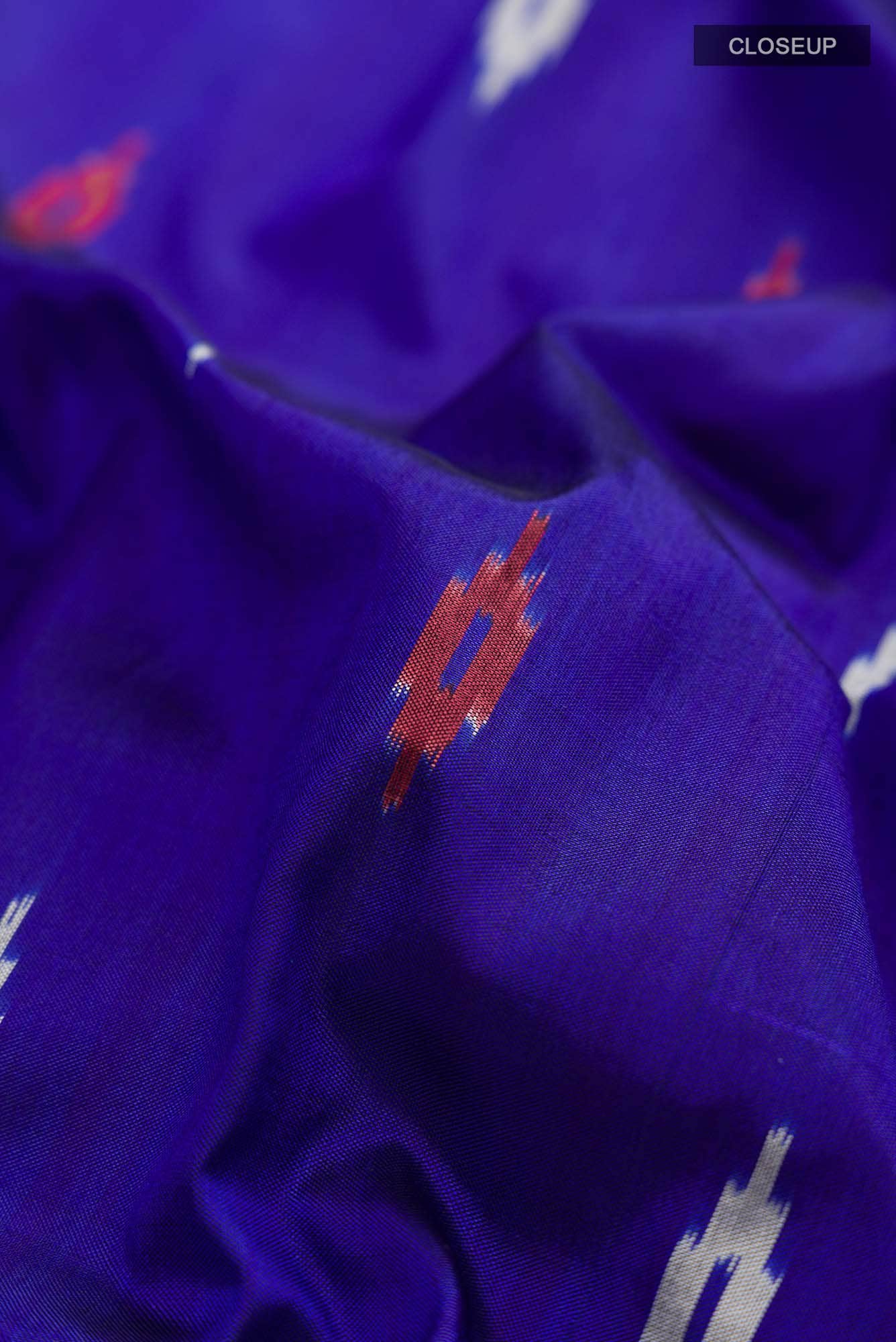 Blue Pochampally Silk Saree