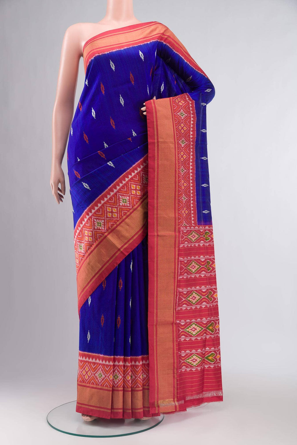 Blue Pochampally Silk Saree