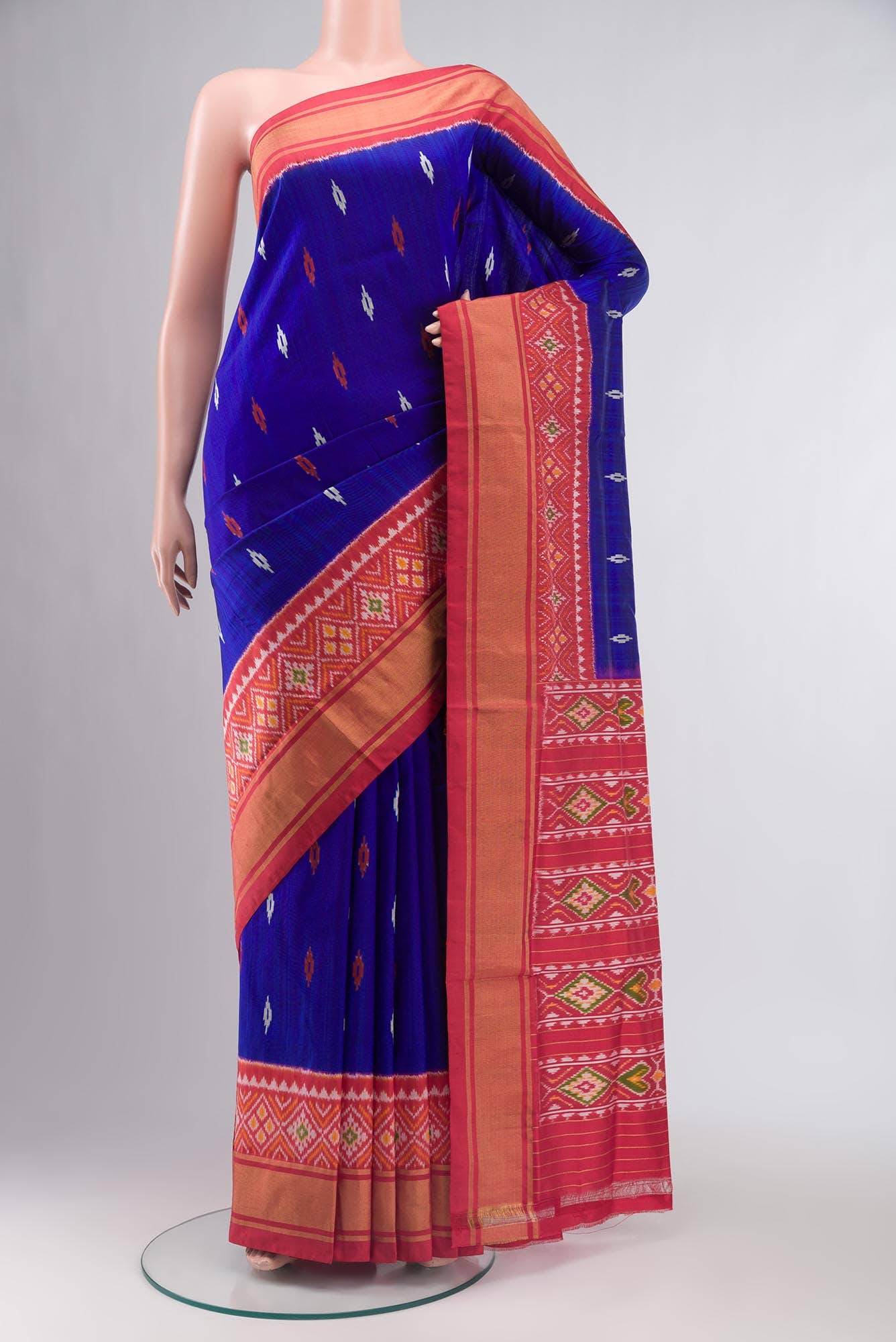 Blue Pochampally Silk Saree
