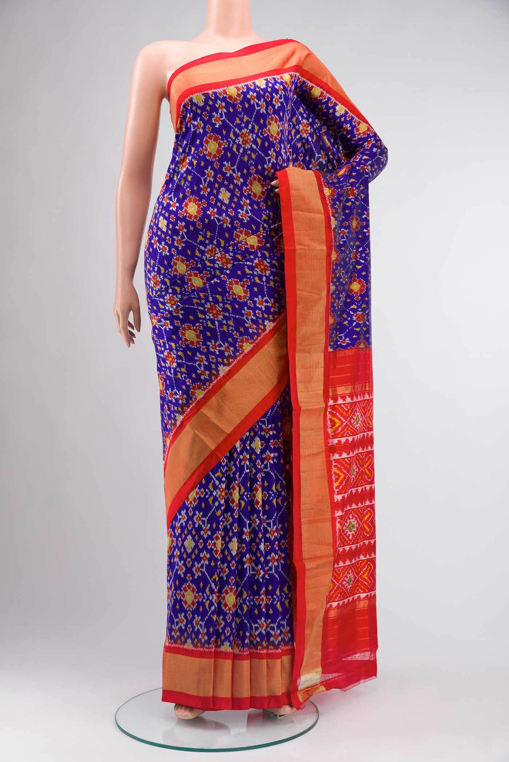Blue Pochampally Silk Saree