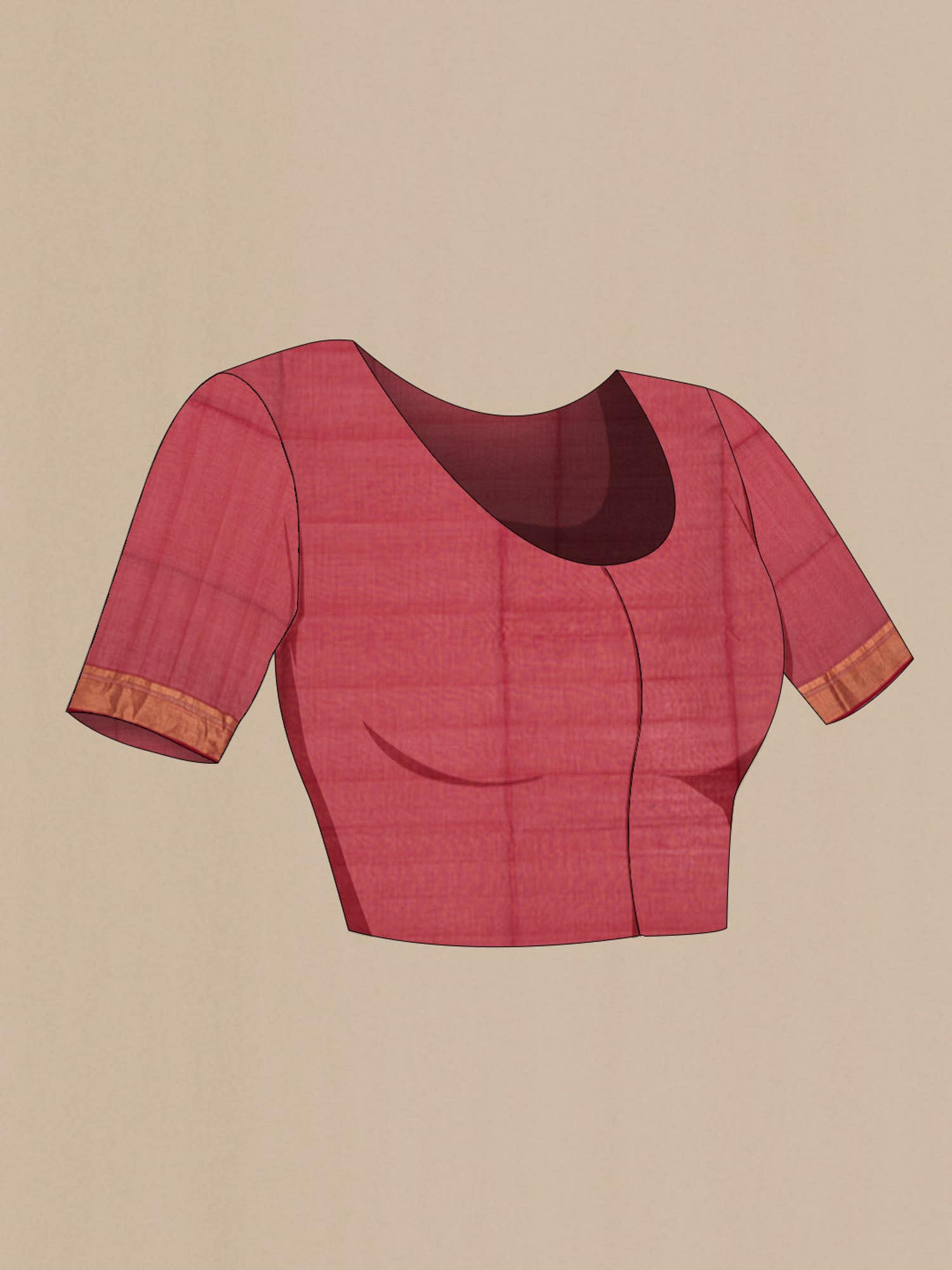 Red Maheshwari Silk Cotton Saree
