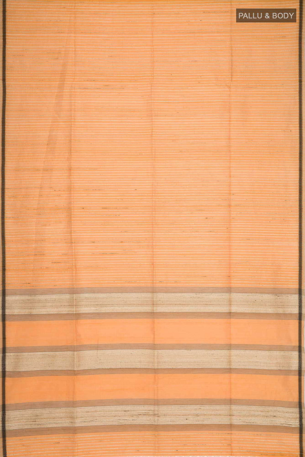 Orange Maheshwari Silk Cotton Saree