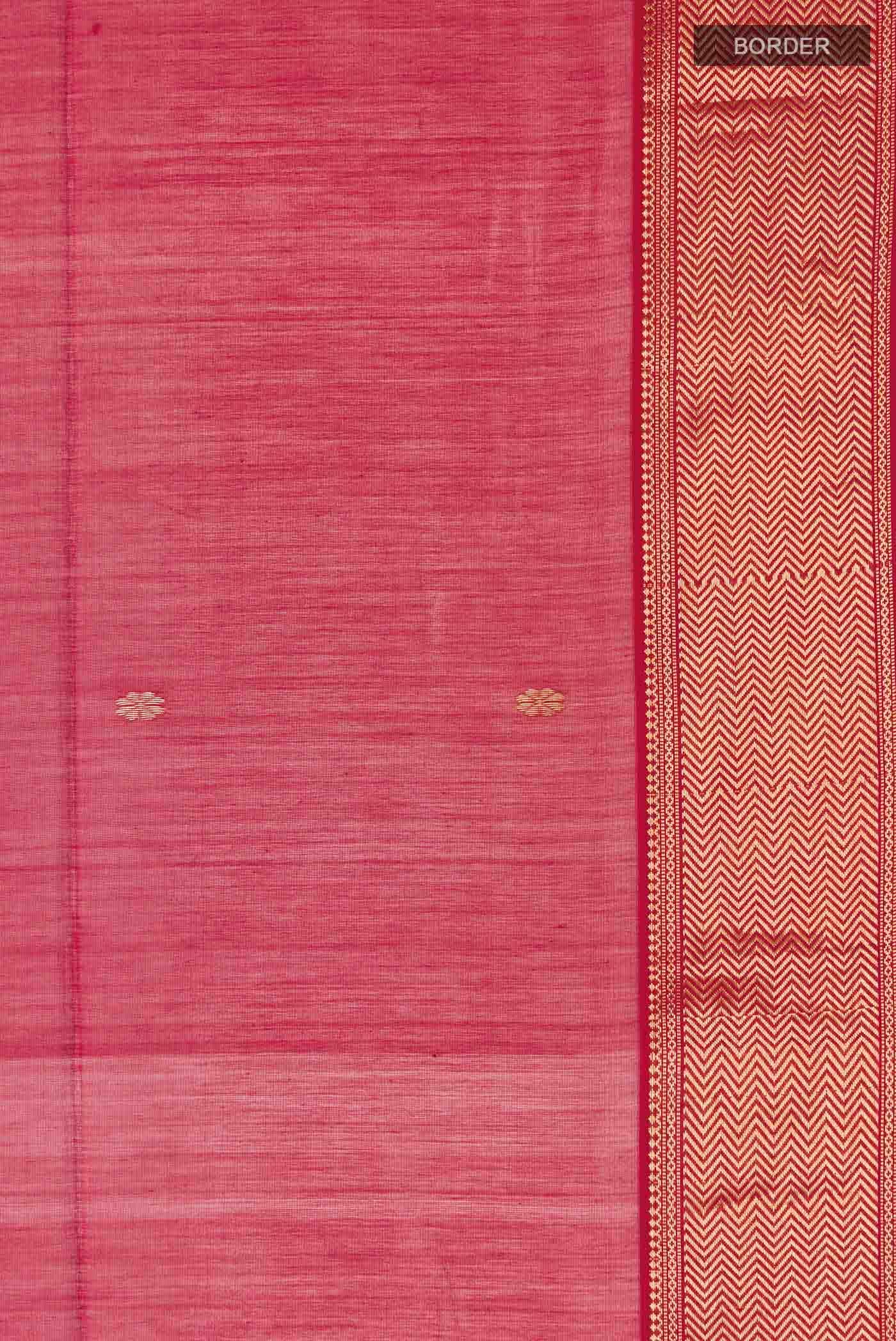 Red Maheshwari Silk Cotton Saree