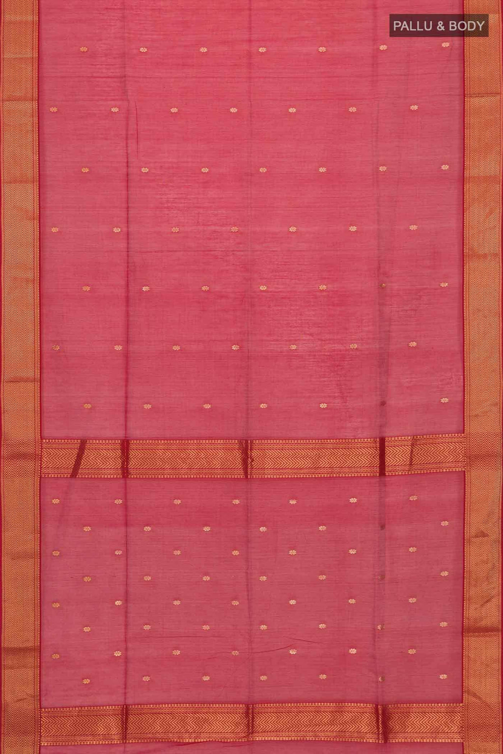 Red Maheshwari Silk Cotton Saree