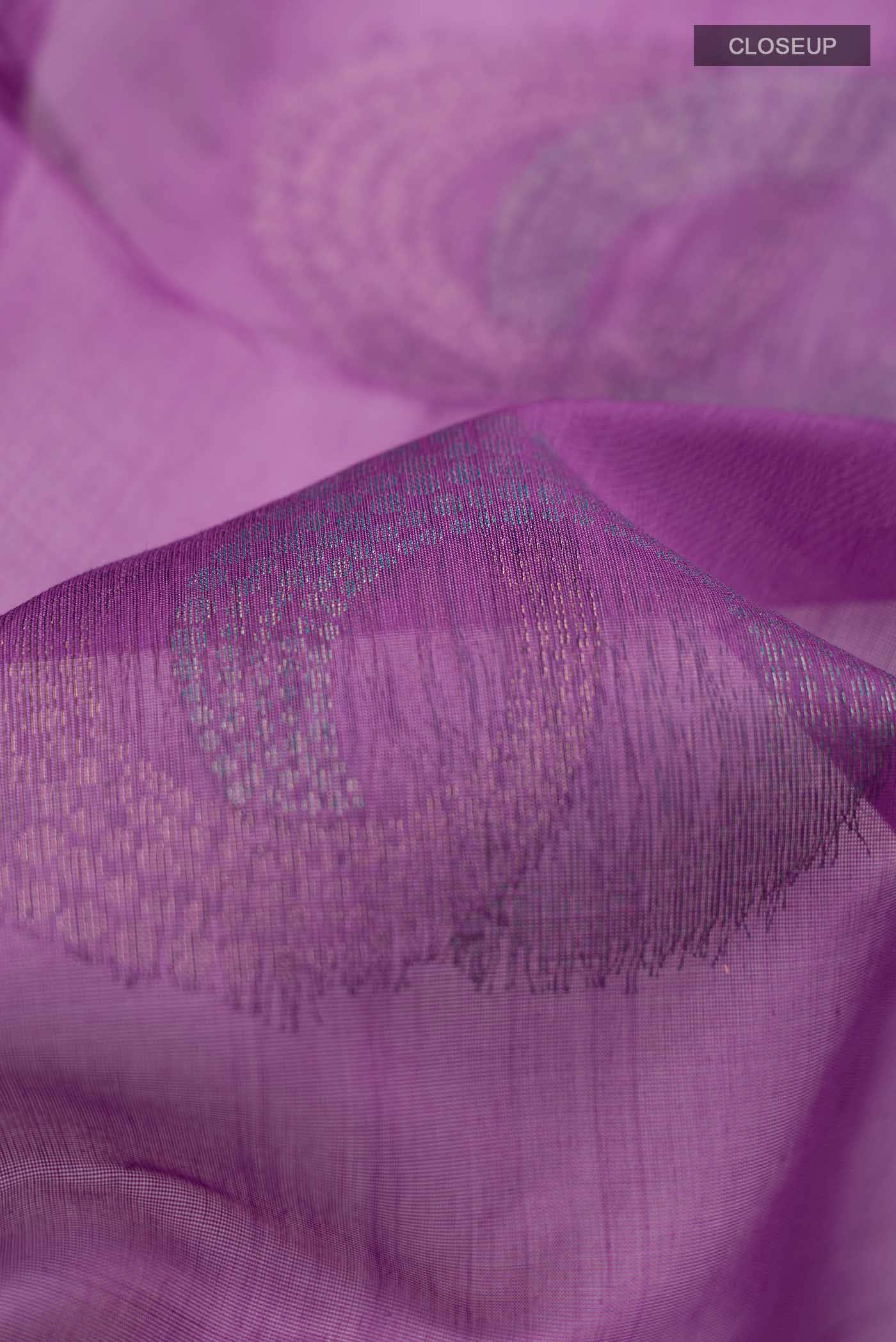 Lavender Silk Cotton Saree