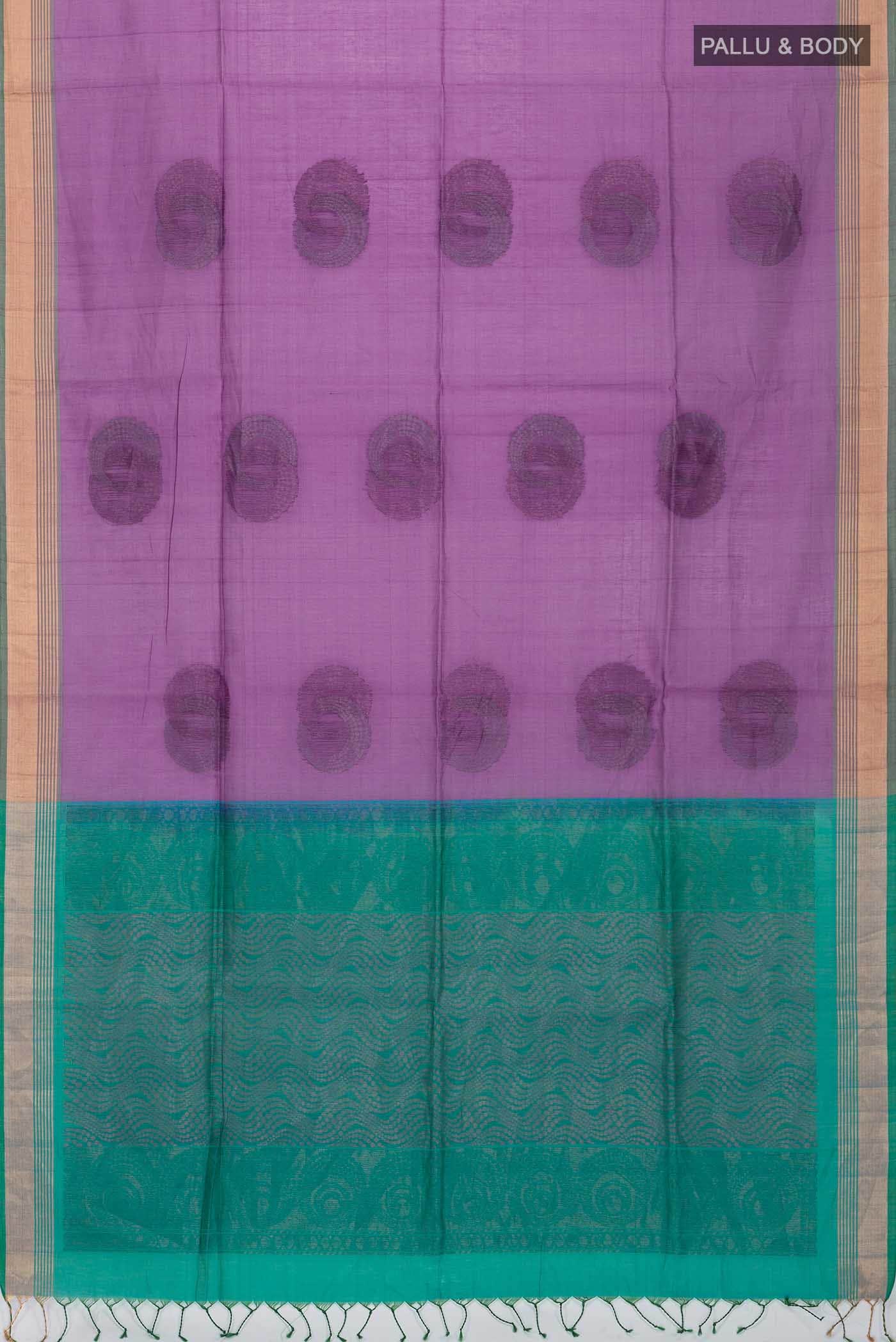 Lavender Silk Cotton Saree