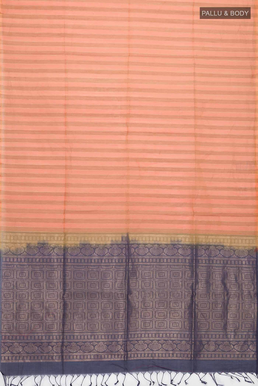 Orange Silk Cotton Saree
