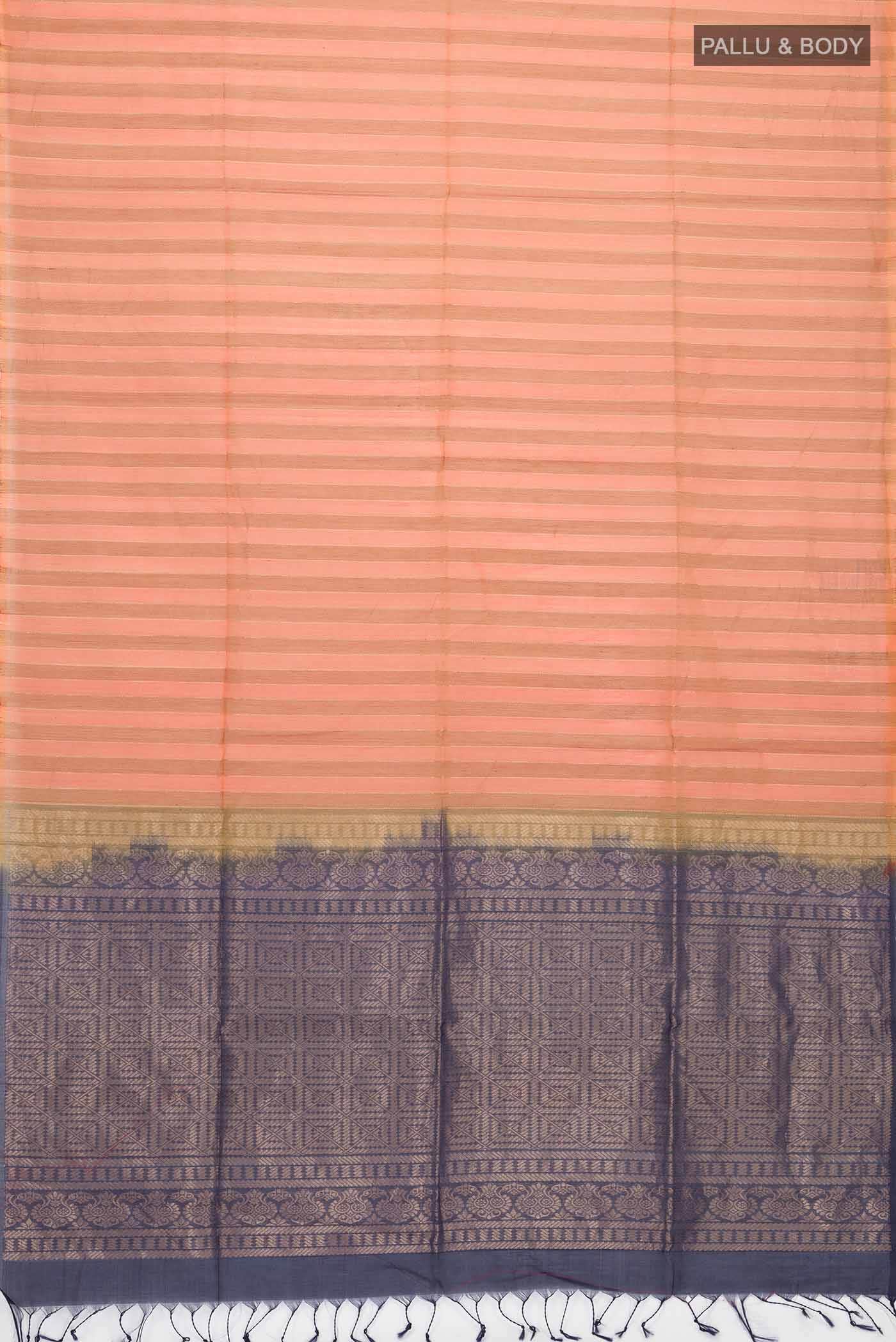 Orange Silk Cotton Saree