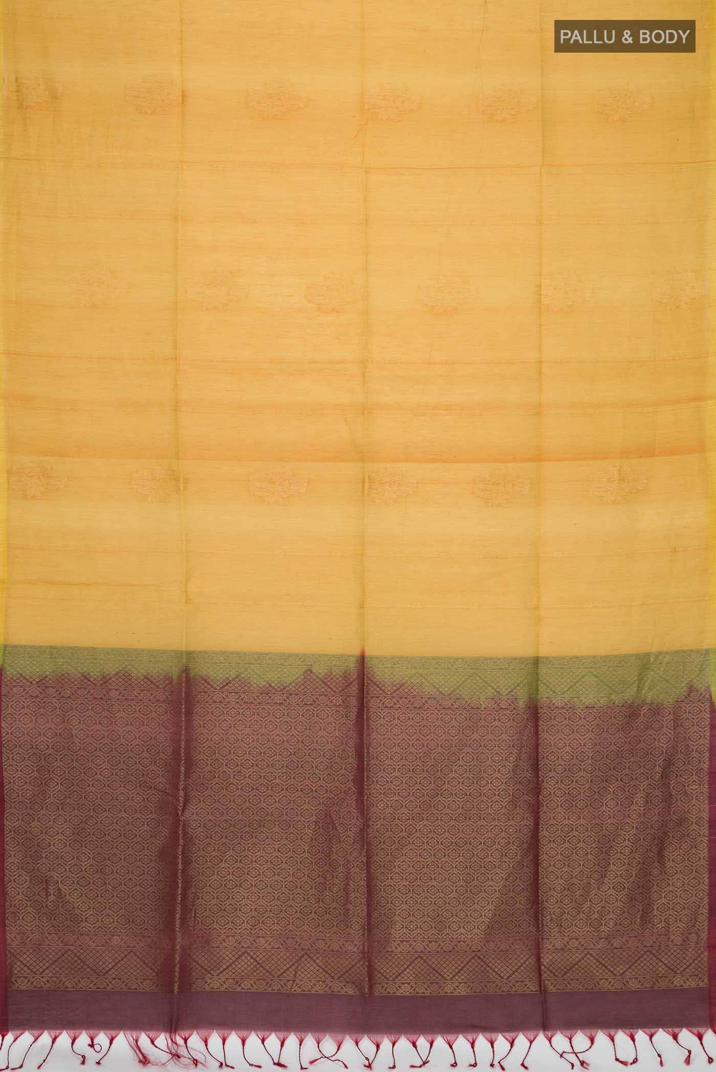 Mustard Silk Cotton Saree
