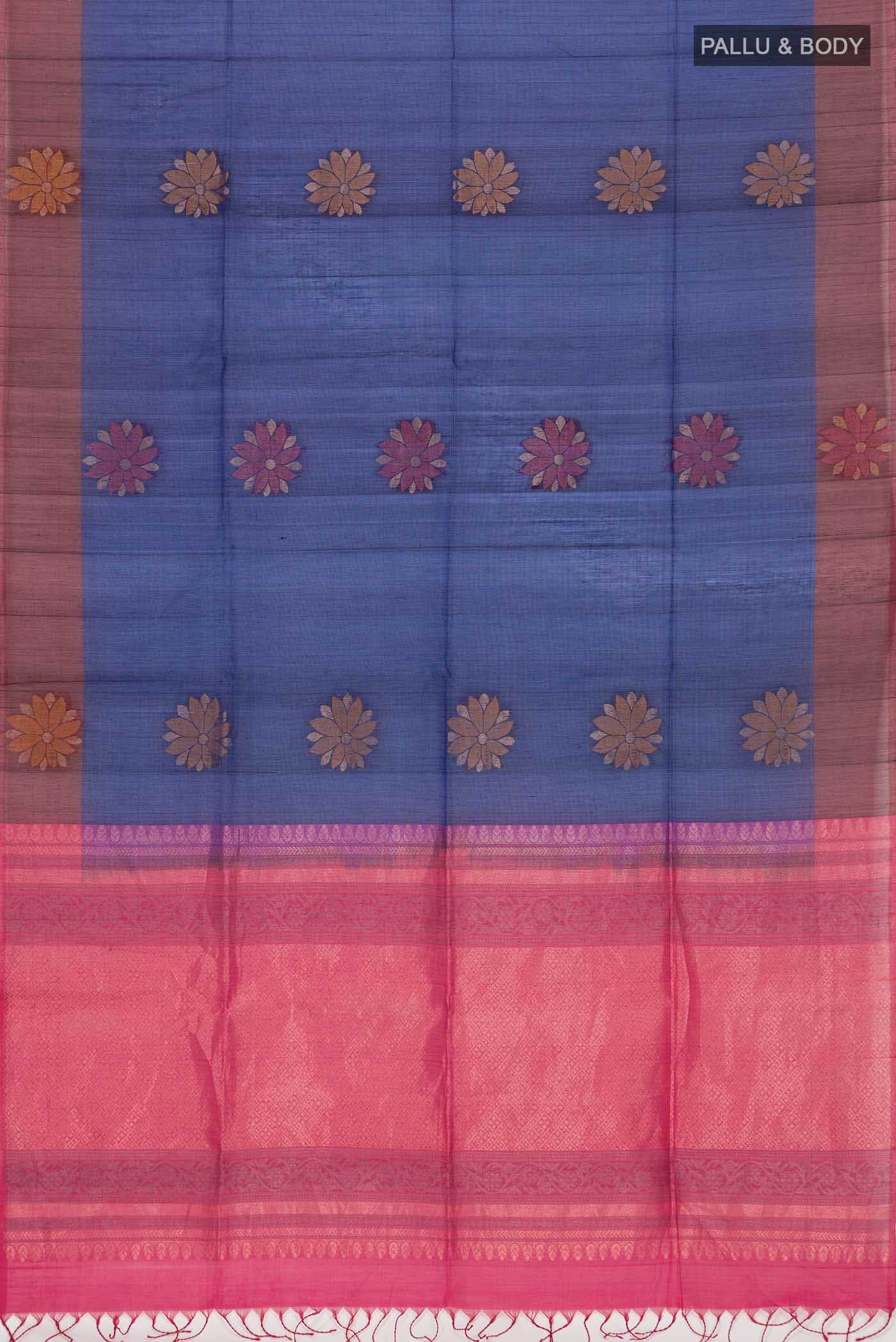Blue Silk Cotton Saree