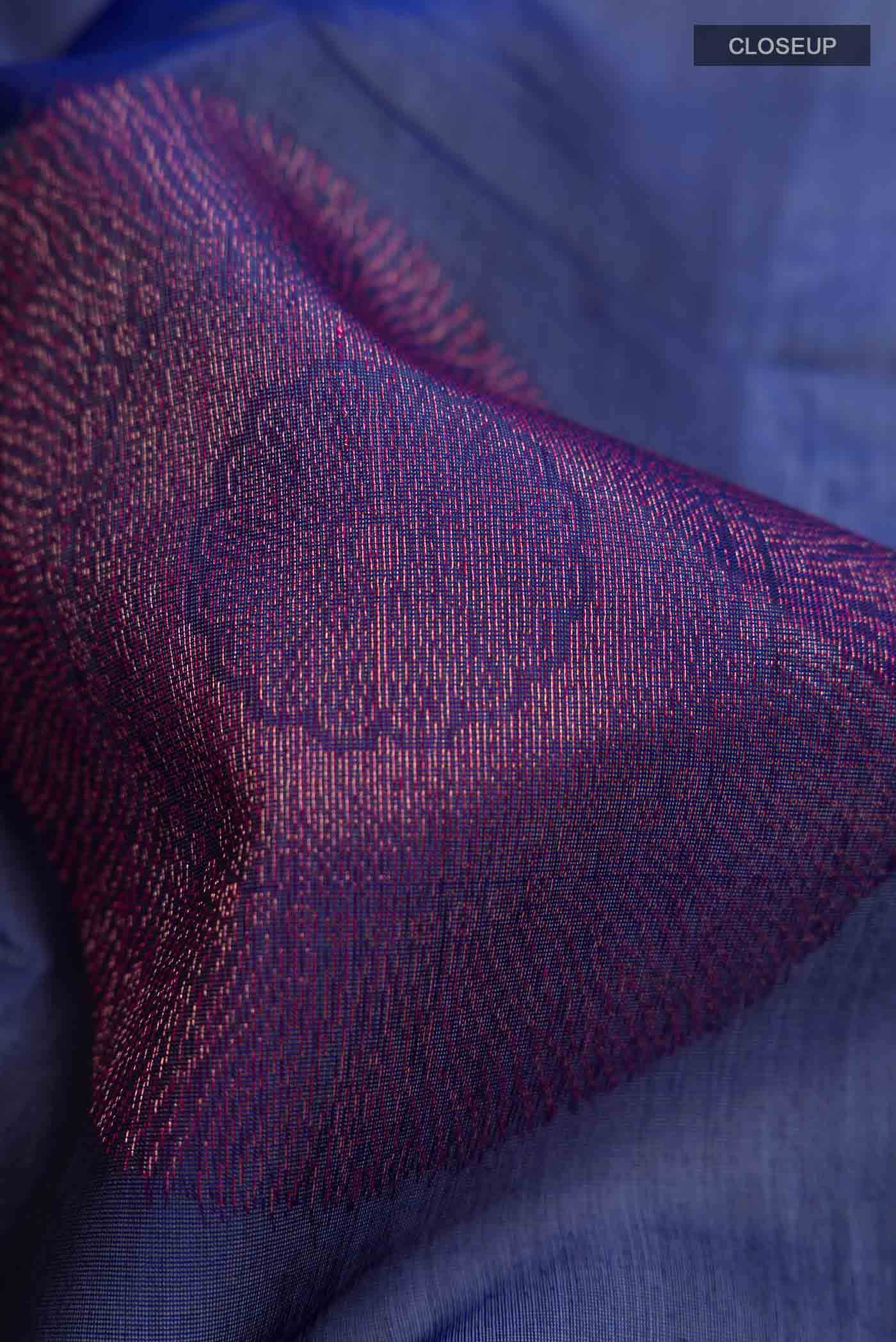 Blue Silk Cotton Saree