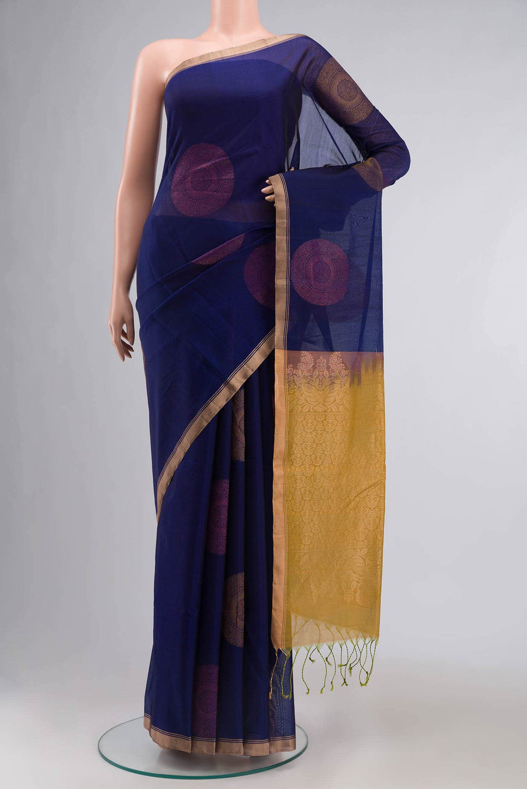 Blue Silk Cotton Saree