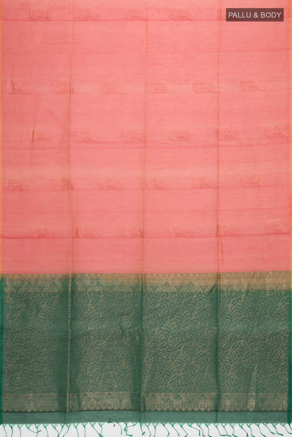Orange with Pink Dual Tone Silk Cotton Saree
