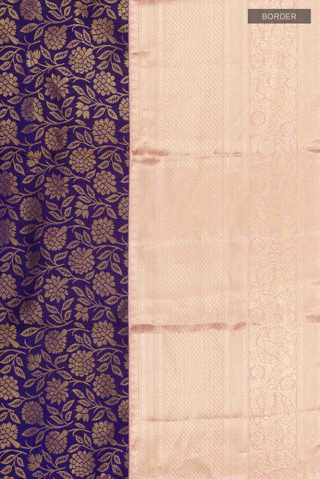 Navy Blue Kanchipuram Silk Saree