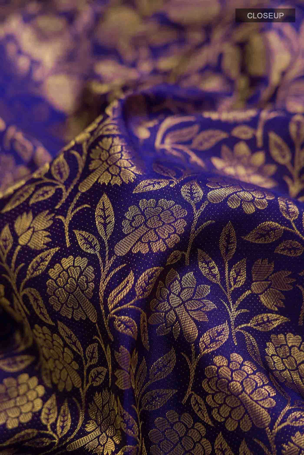 Navy Blue Kanchipuram Silk Saree