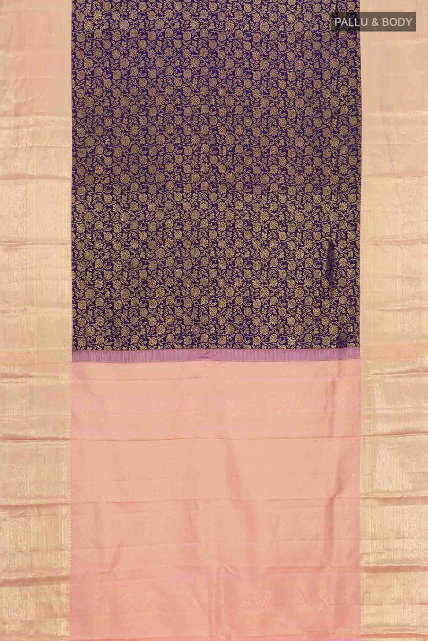 Navy Blue Kanchipuram Silk Saree