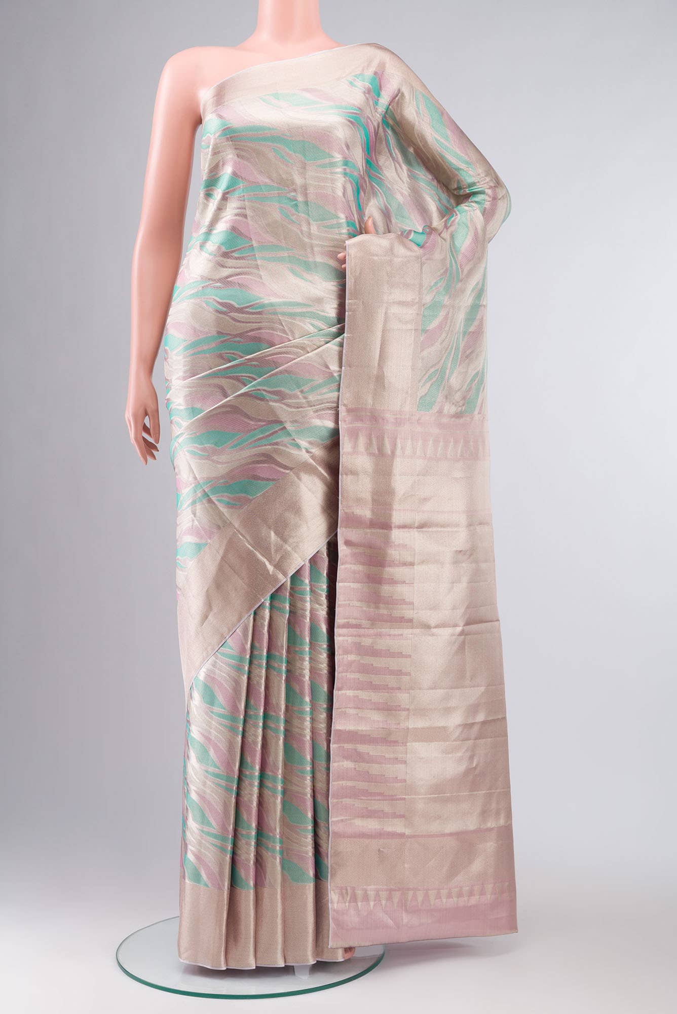 Multi Kanchipuram Tissue Silk Saree