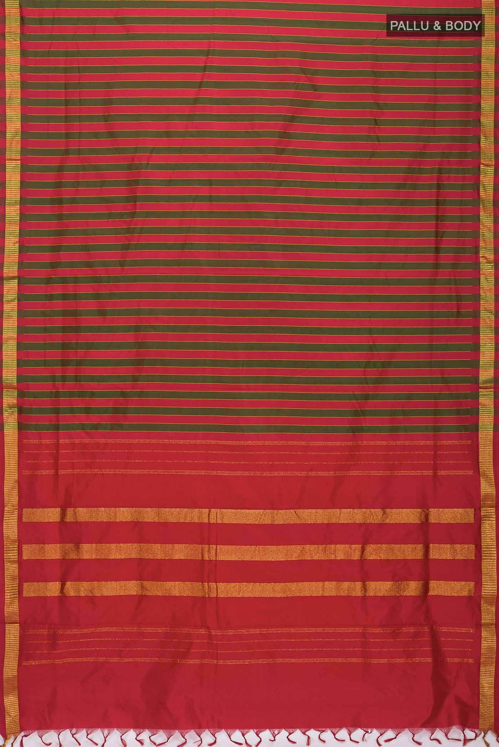 Multi Kanchipuram Silk Nine Yards Saree