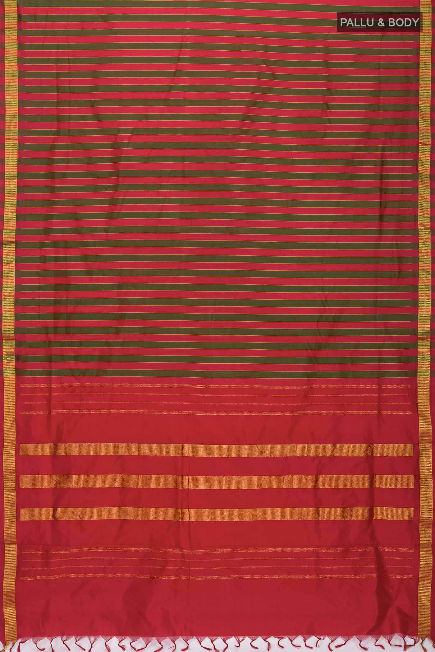 Multi Kanchipuram Silk Nine Yards Saree