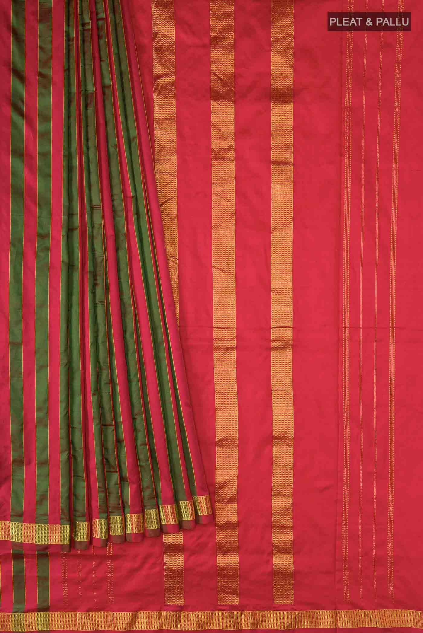 Multi Kanchipuram Silk Nine Yards Saree
