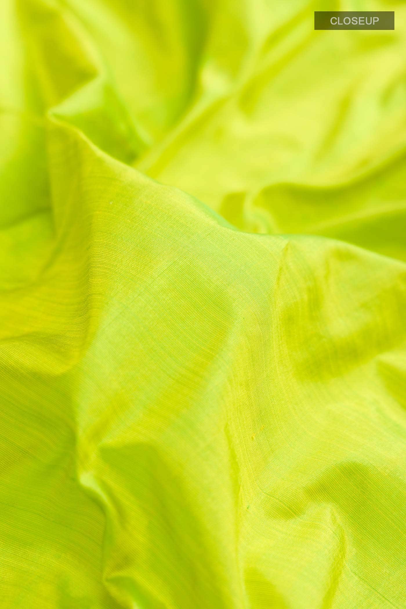 Parrot Green Kanchipuram Silk Nine Yards Saree