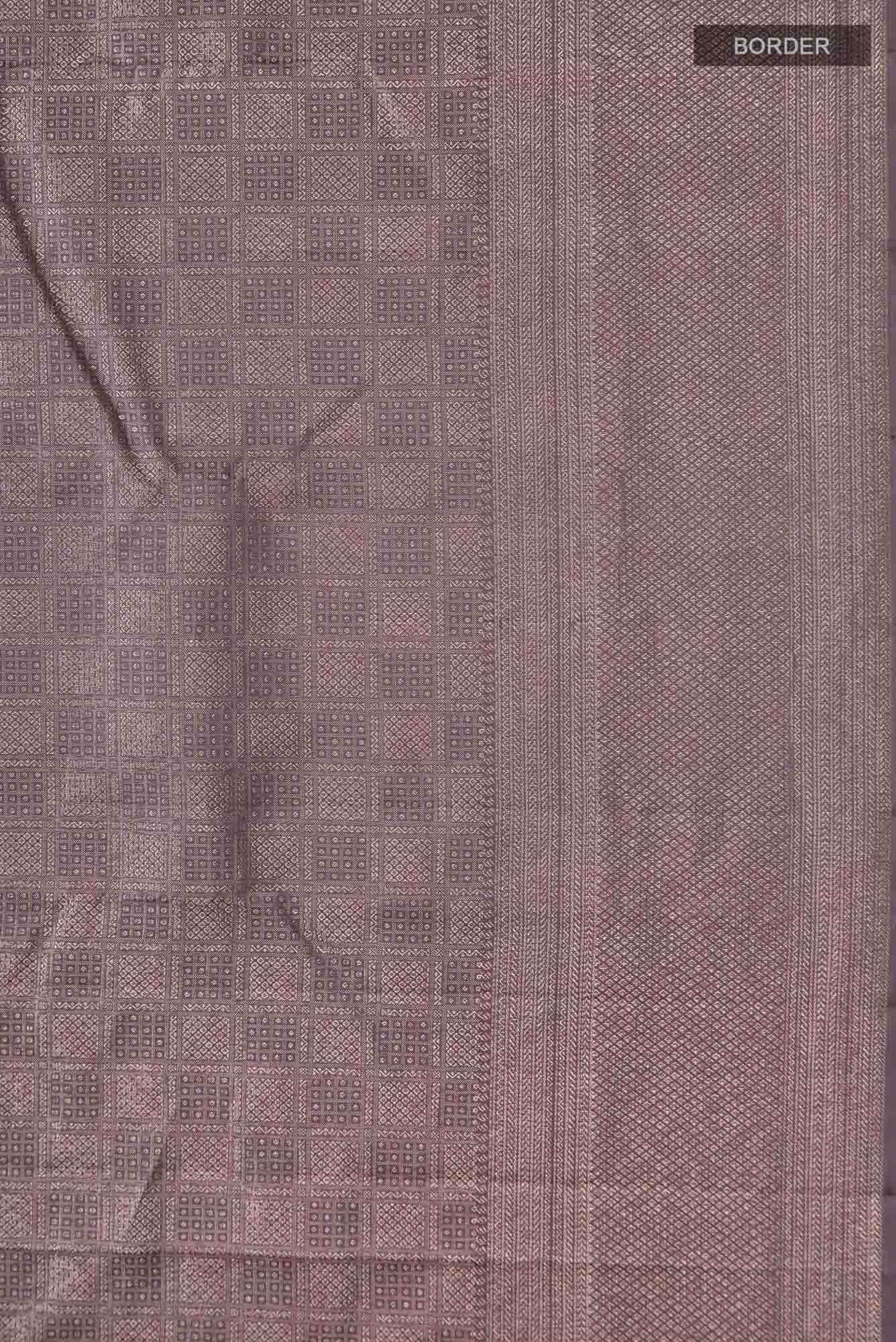 Dark Mauve Kanchipuram Silk Saree