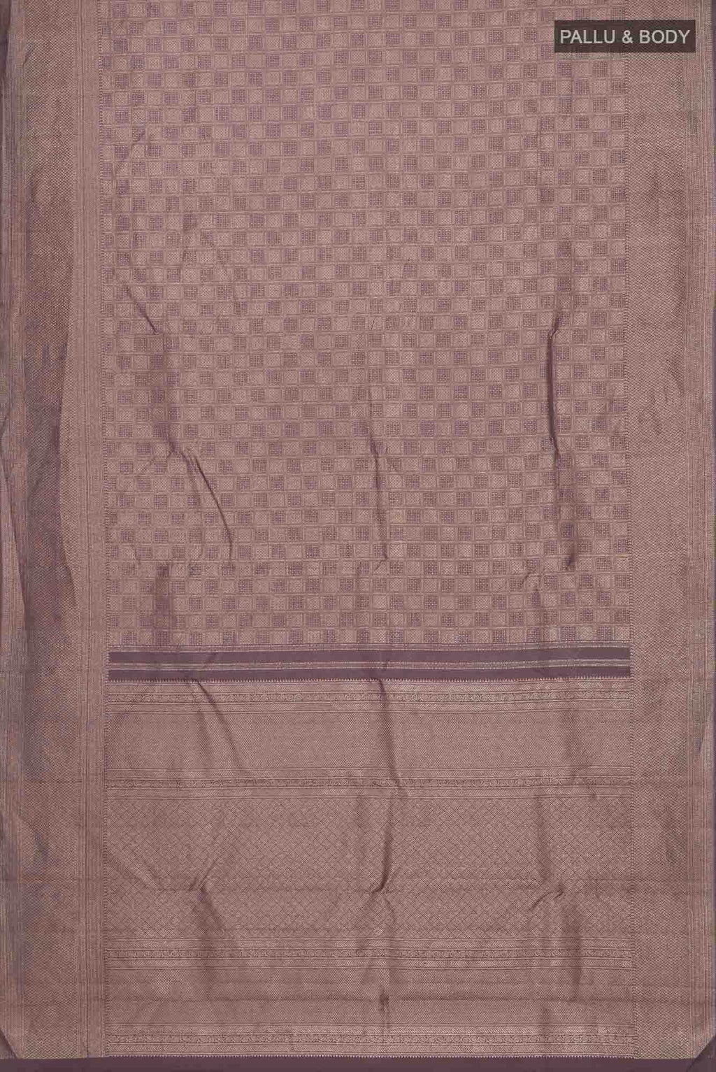 Dark Mauve Kanchipuram Silk Saree