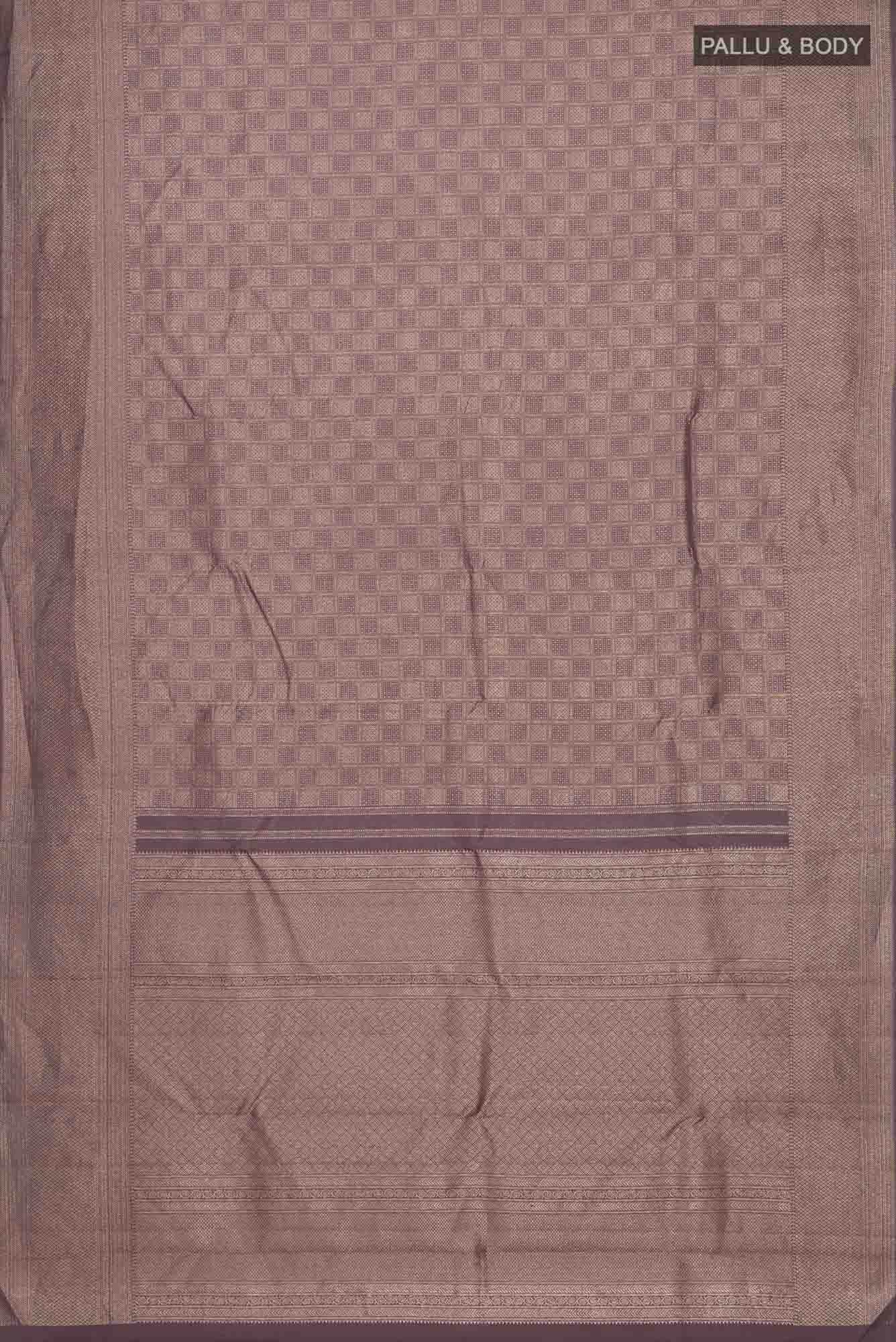 Dark Mauve Kanchipuram Silk Saree