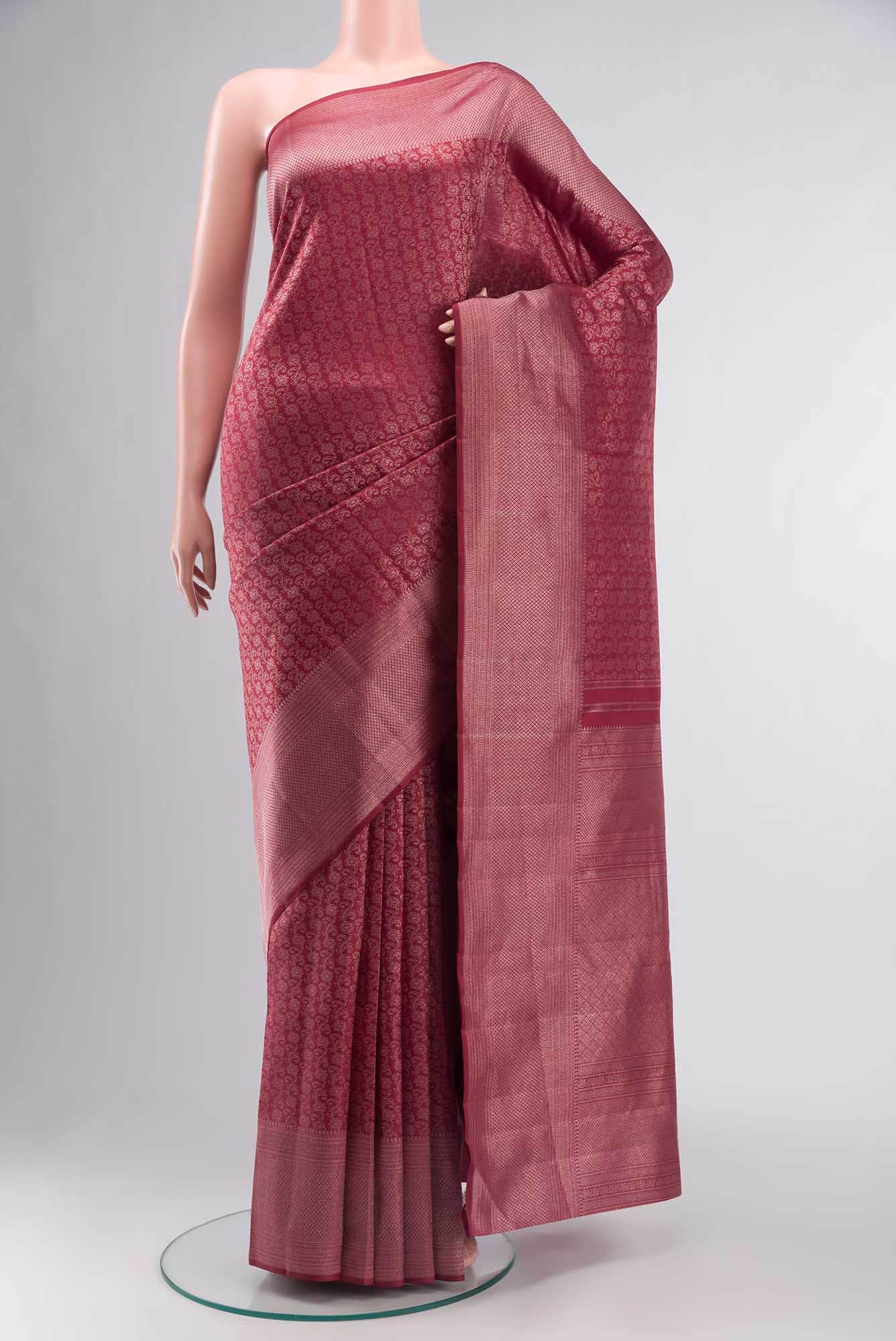 Maroon Kanchipuram Silk Saree