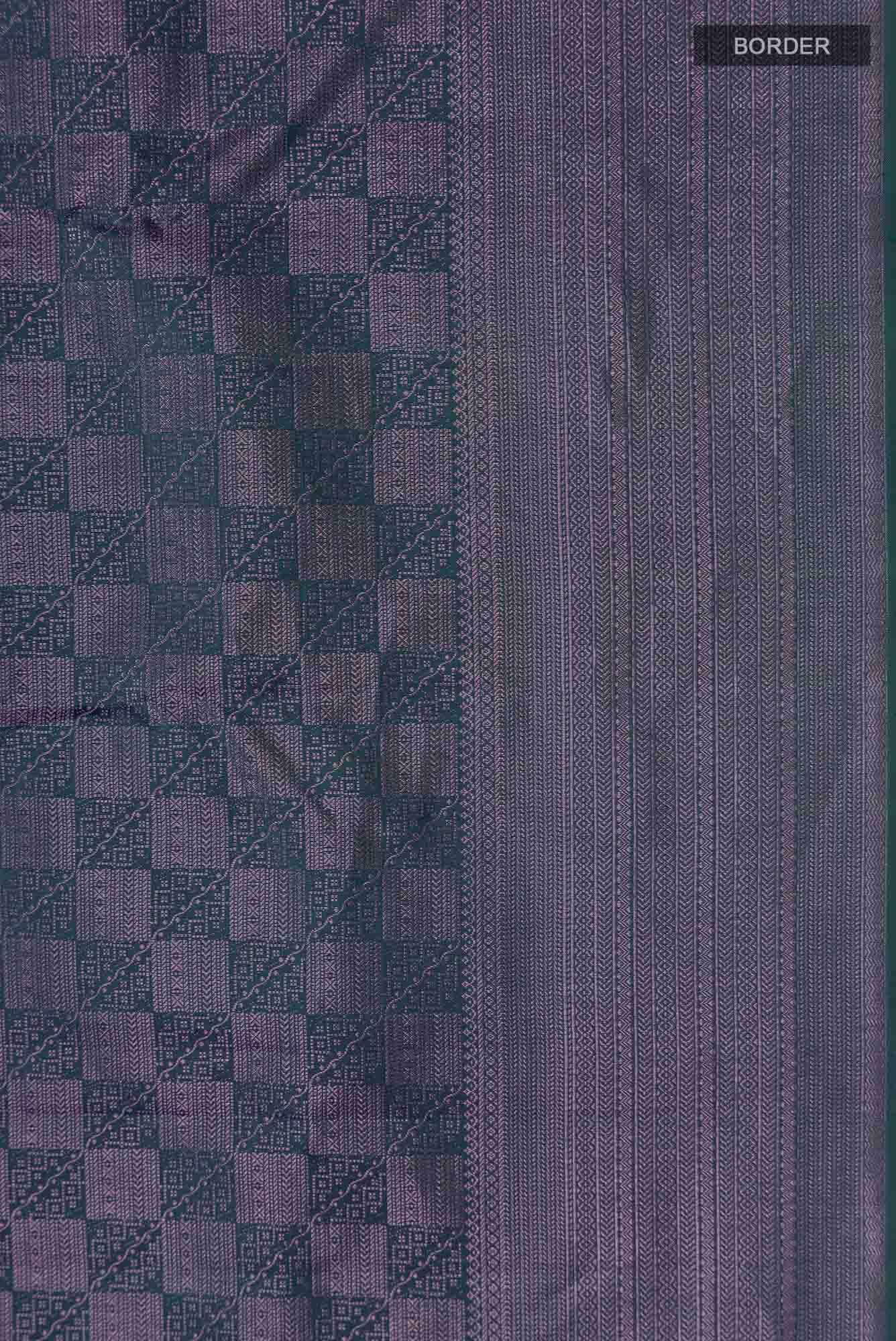 Blue with Green Dual Tone Kanchipuram Silk Saree