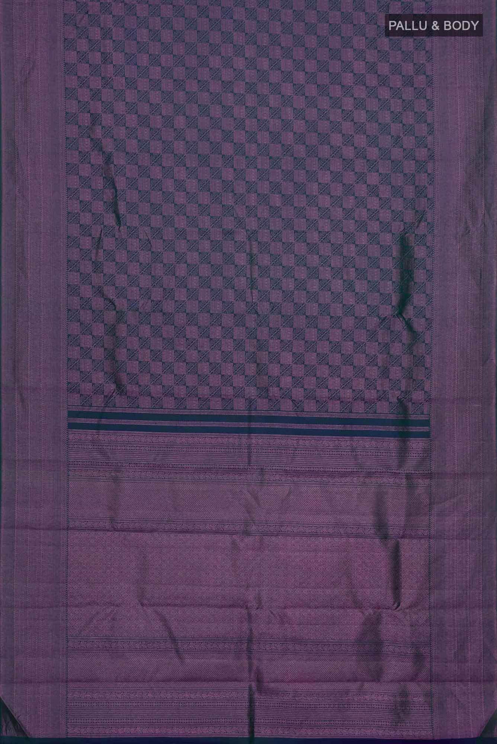 Blue with Green Dual Tone Kanchipuram Silk Saree