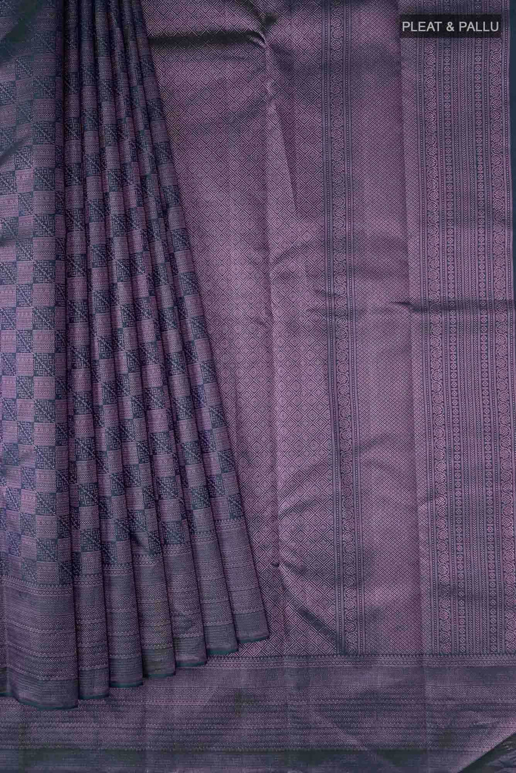 Blue with Green Dual Tone Kanchipuram Silk Saree