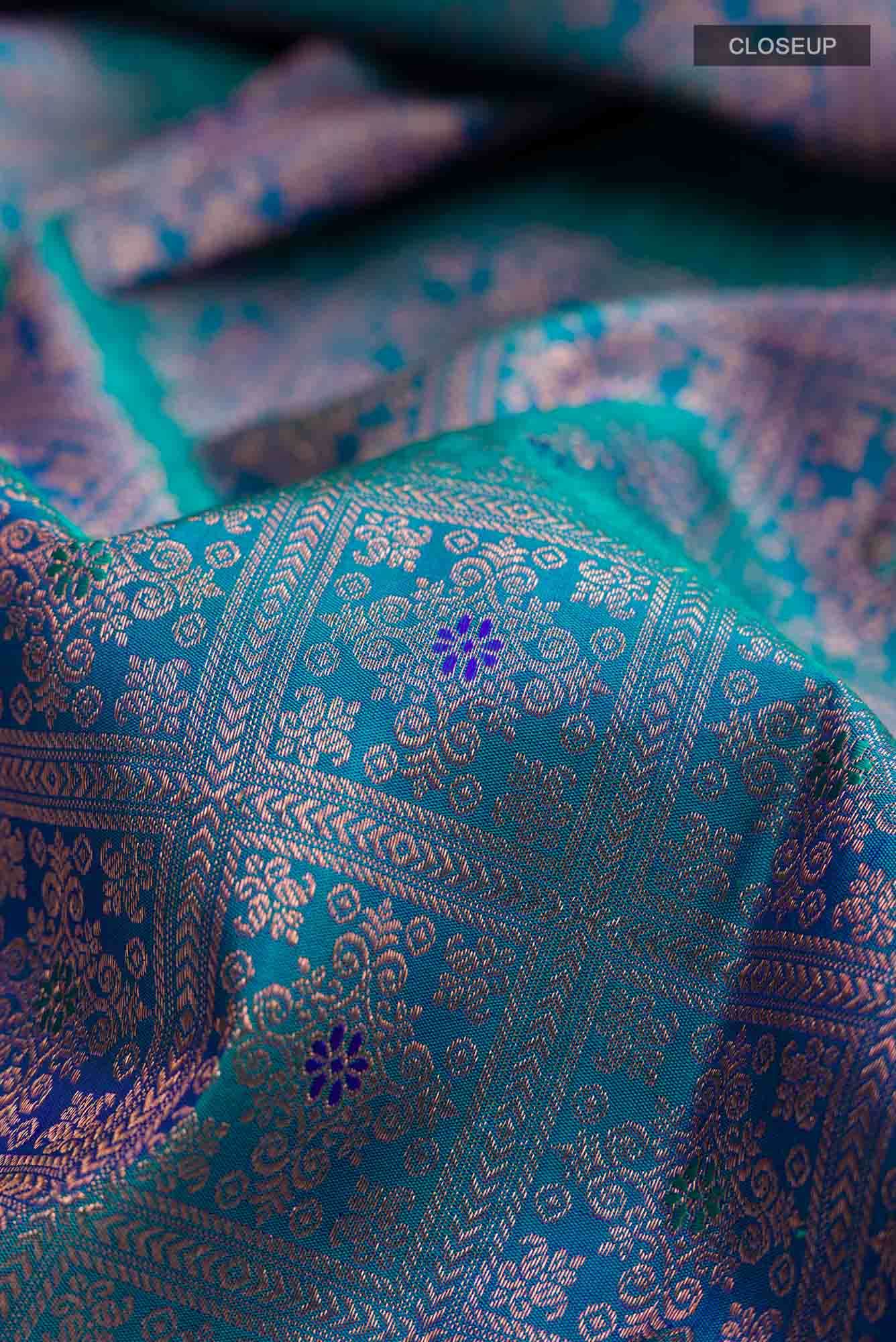 Blue Kanchipuram Silk Saree