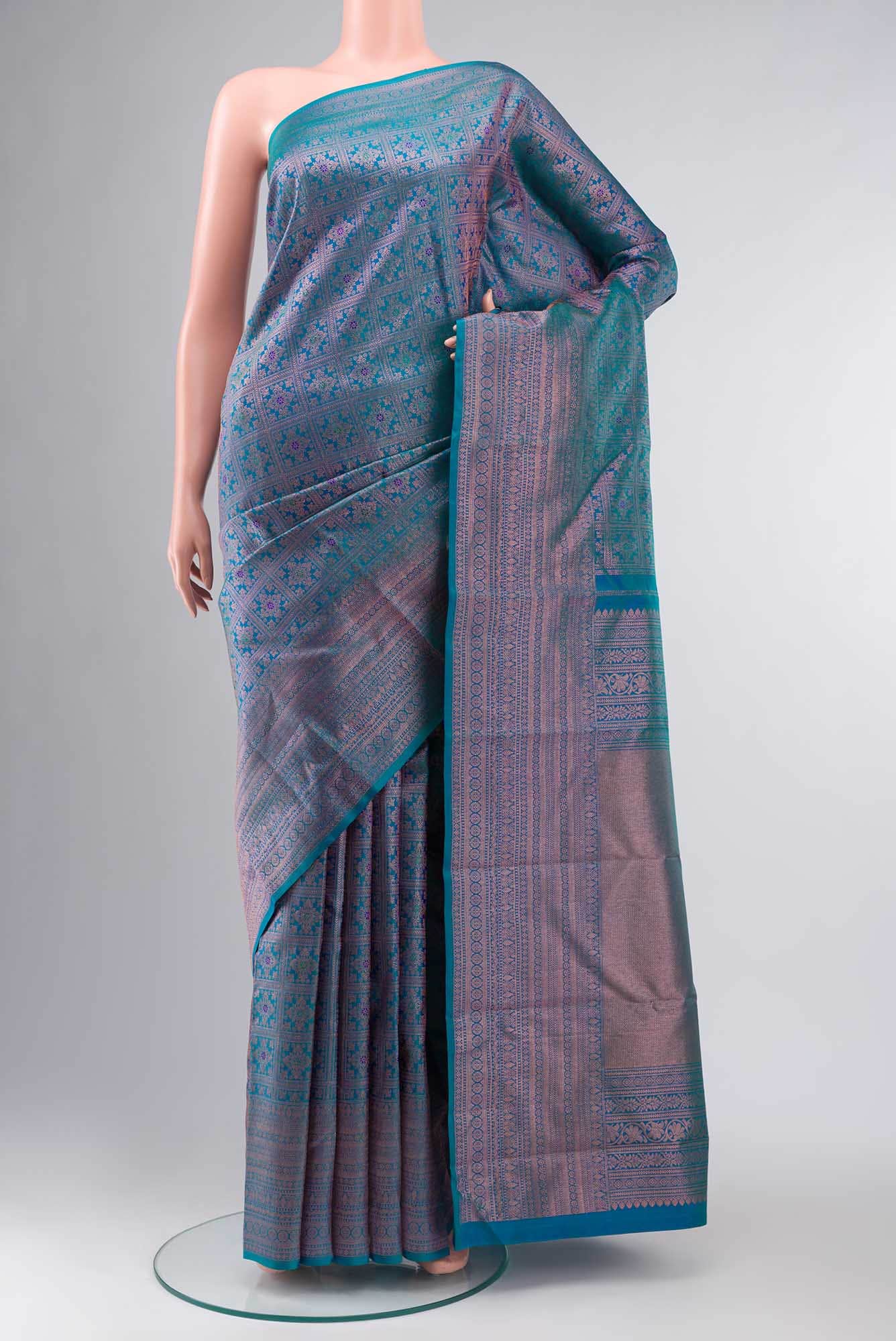 Blue Kanchipuram Silk Saree