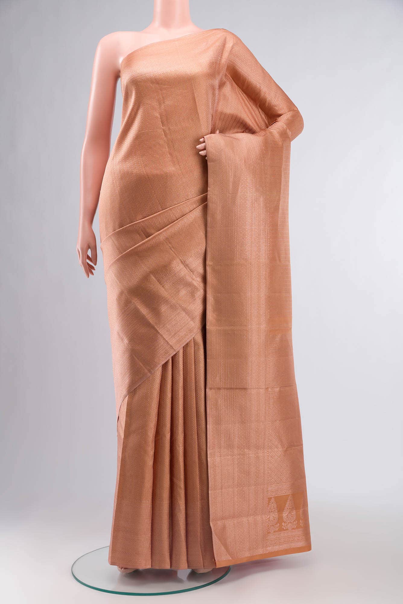 Brown Kanchipuram Silk Saree