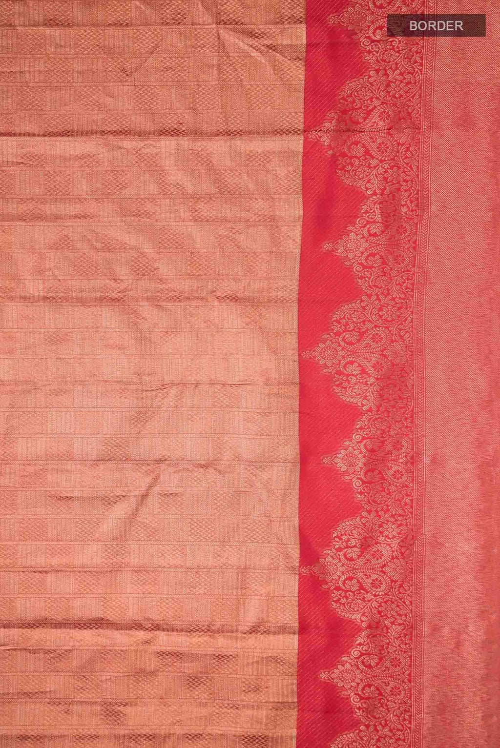 Orange with Gold Dual Tone Kanchipuram Tissue Silk Saree