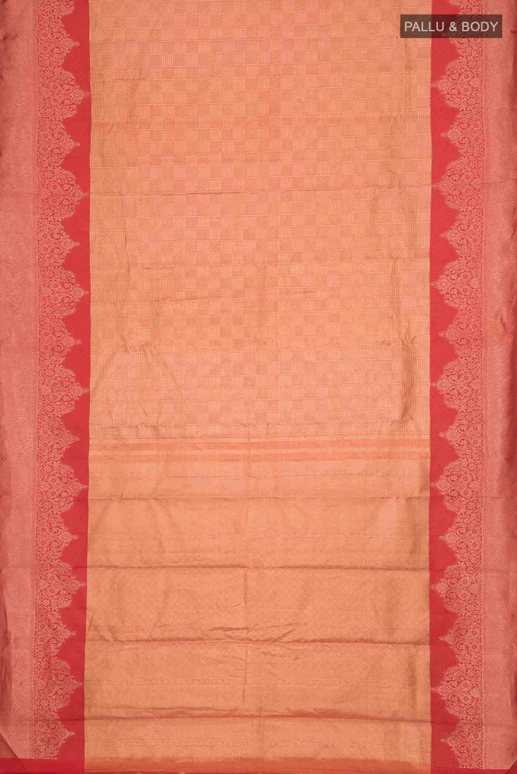 Orange with Gold Dual Tone Kanchipuram Tissue Silk Saree