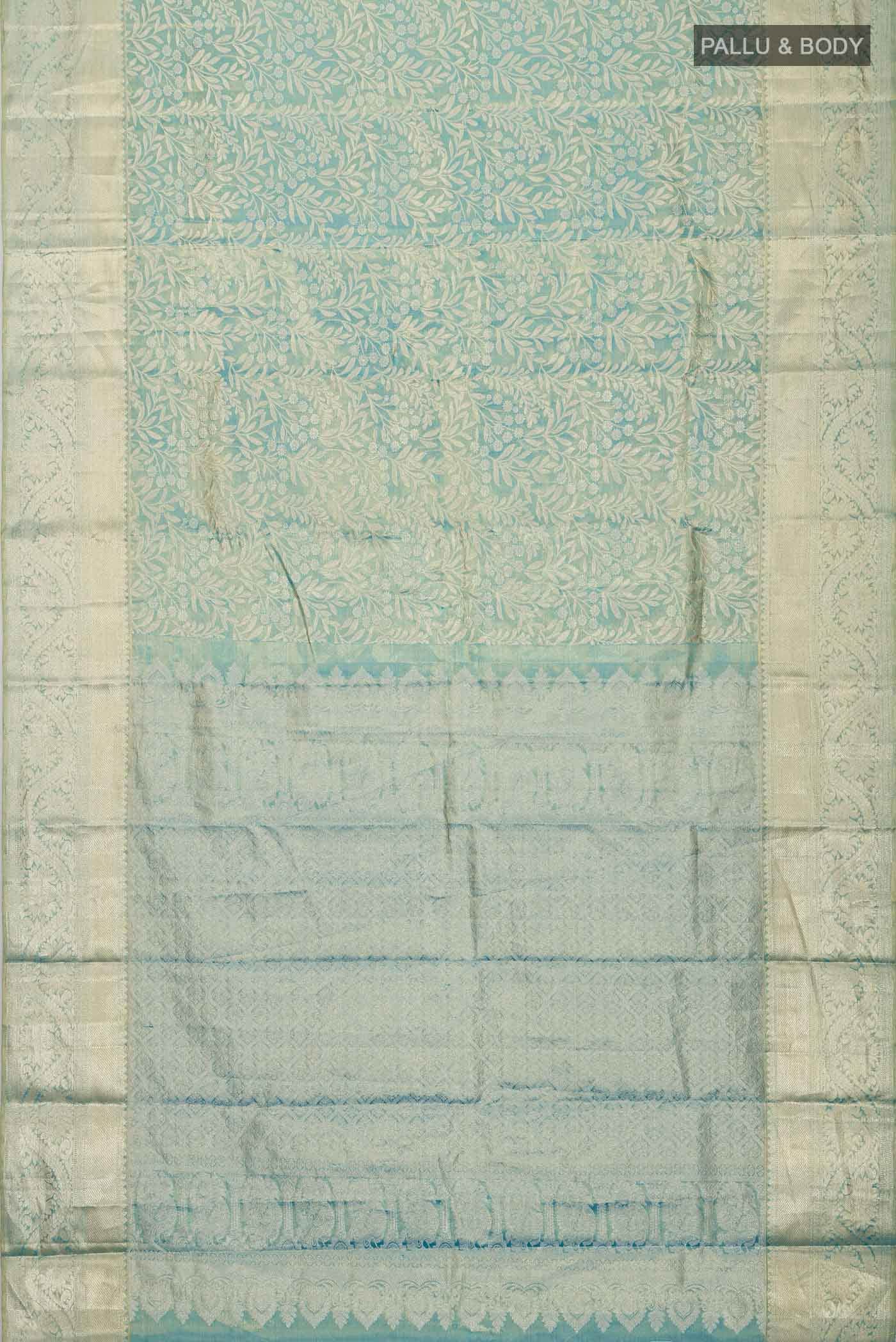 Blue Kanchipuram Tissue Silk Saree