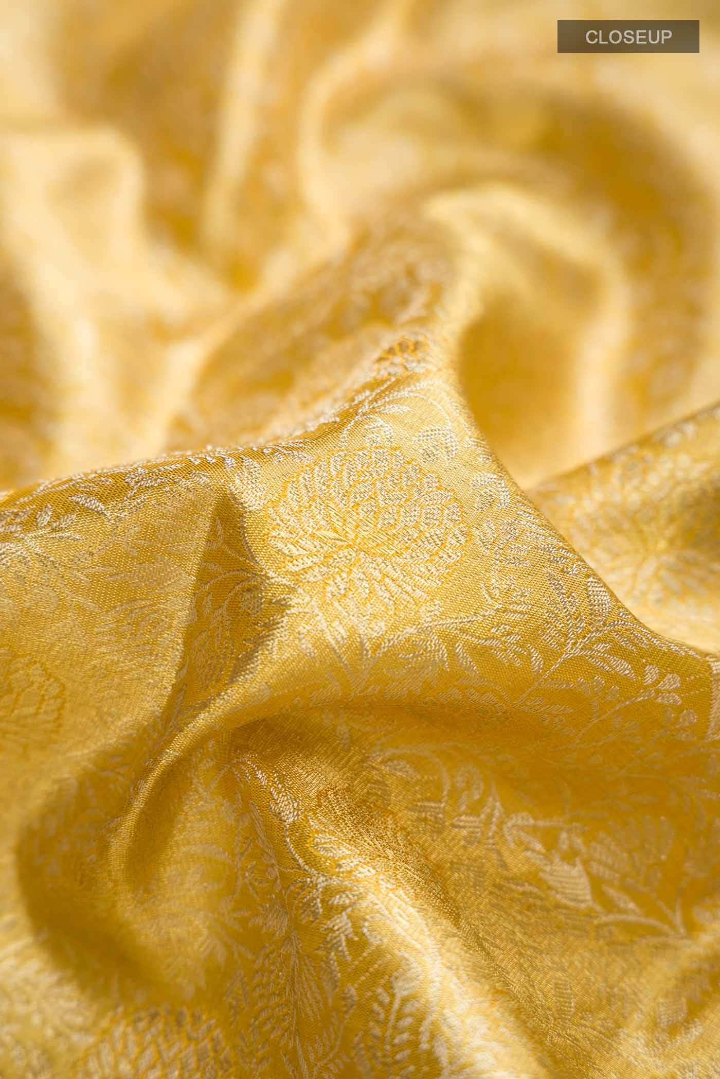 Gold Kanchipuram Silk Saree