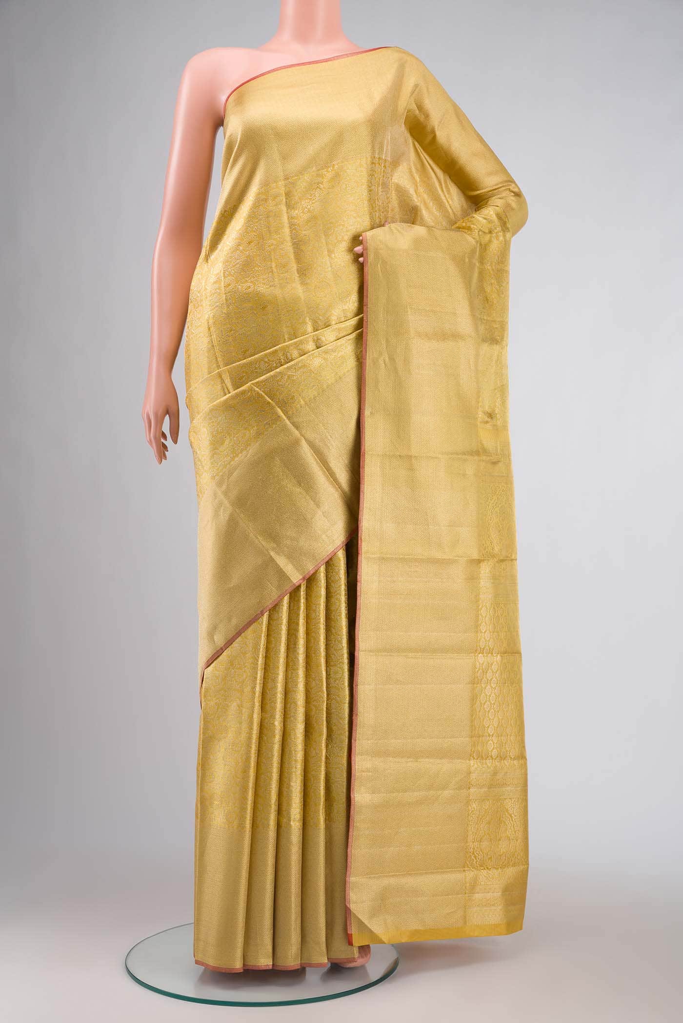 Gold Kanchipuram Silk Saree