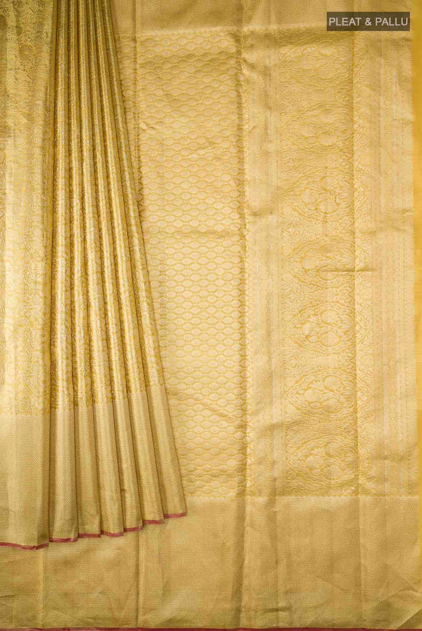 Gold Kanchipuram Silk Saree