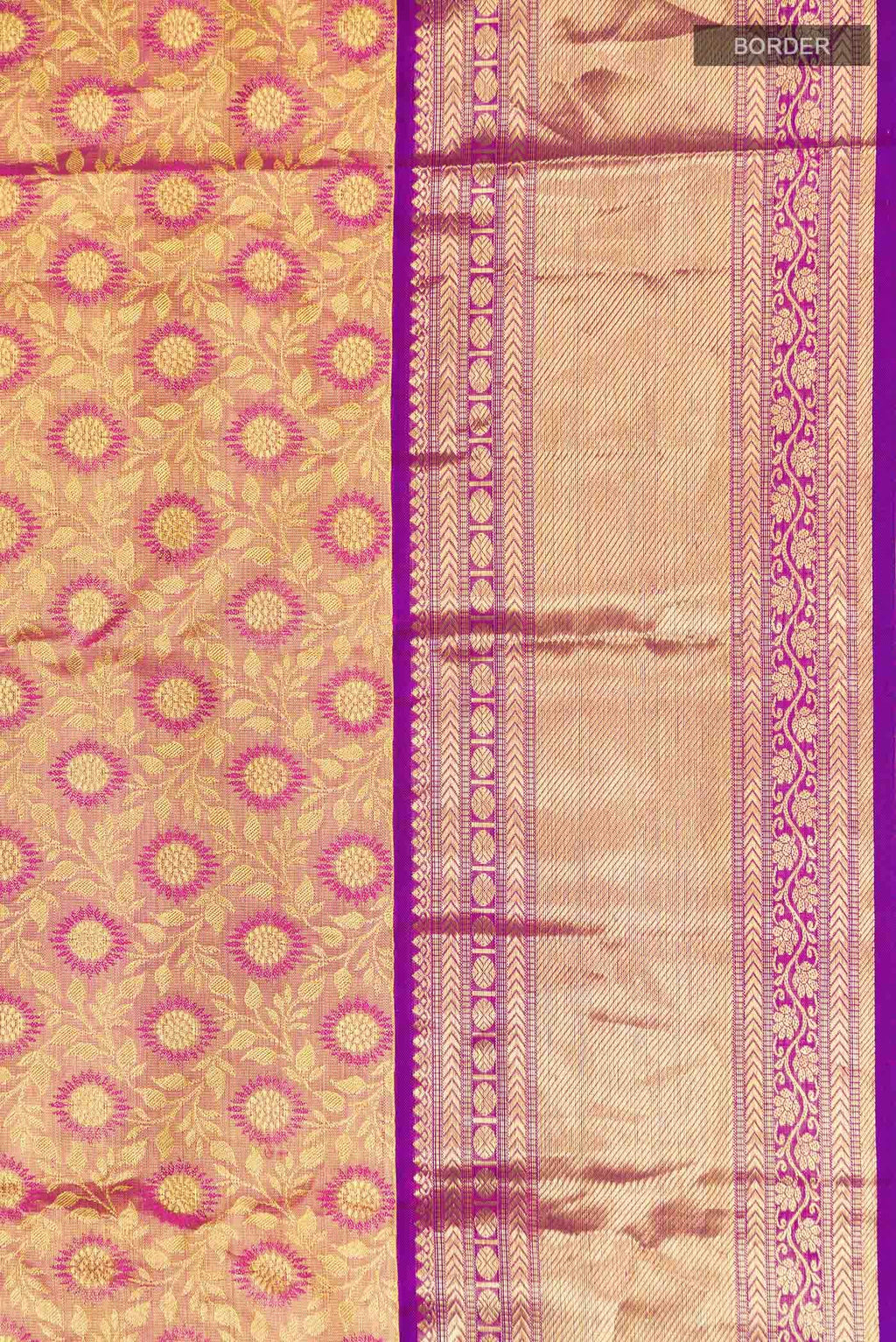 Gold Kanchipuram Silk Saree