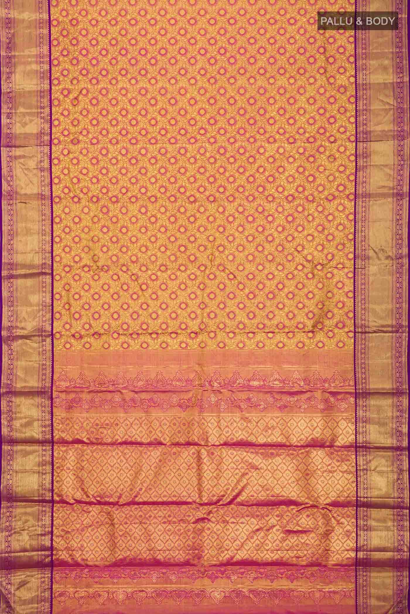 Gold Kanchipuram Silk Saree