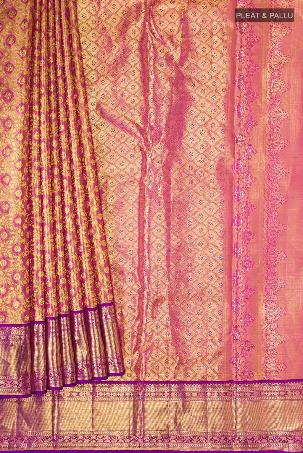 Gold Kanchipuram Silk Saree