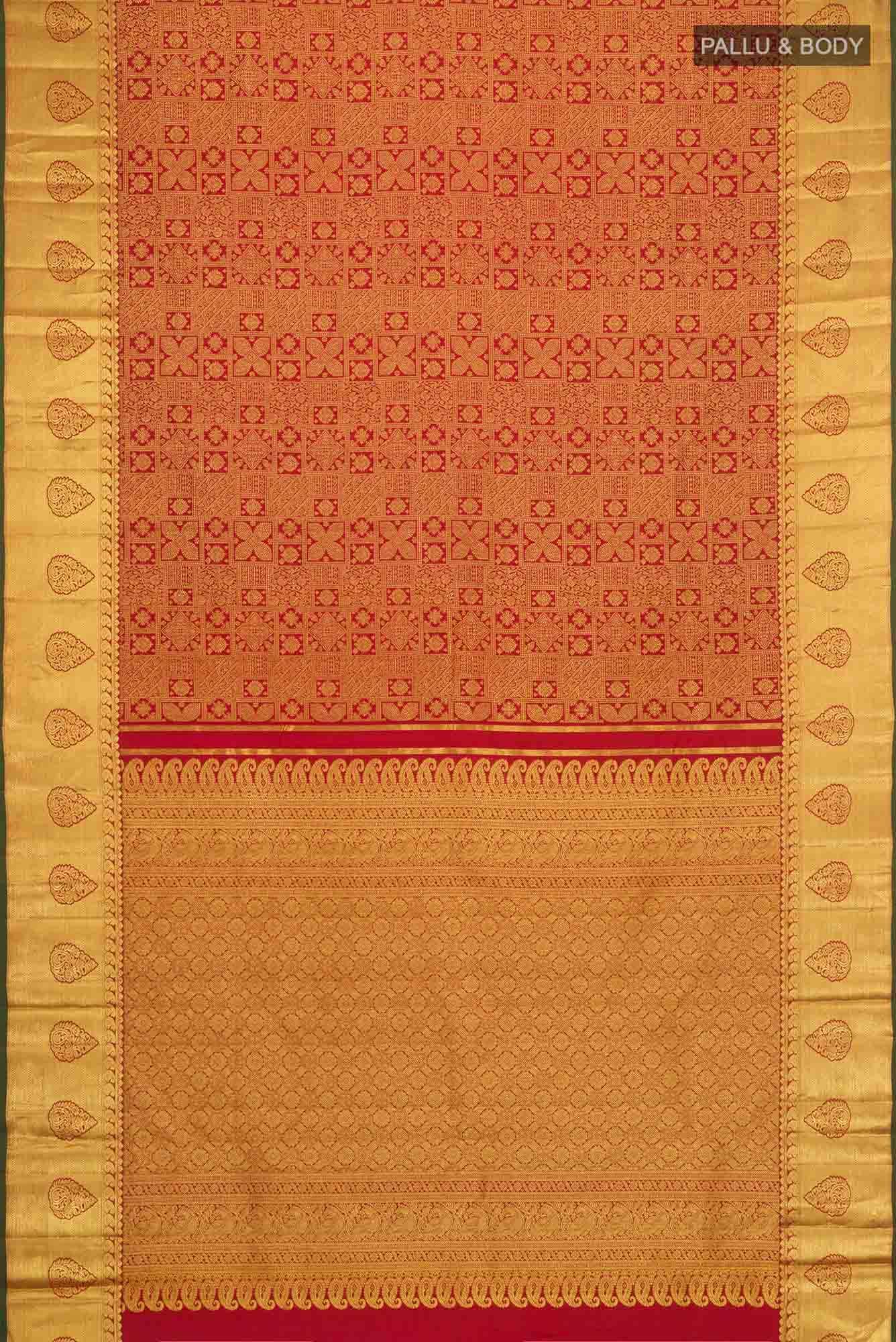 Maroon Kanchipuram Silk Saree