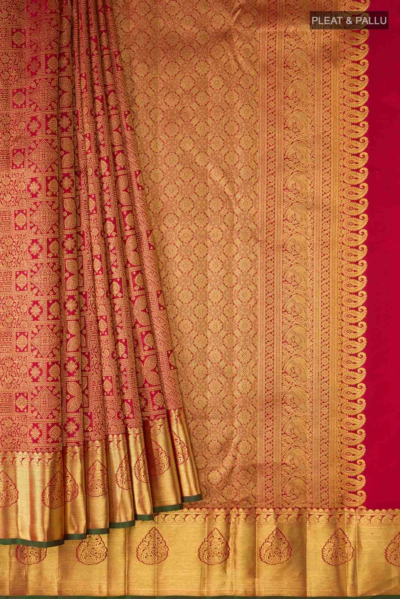 Maroon Kanchipuram Silk Saree