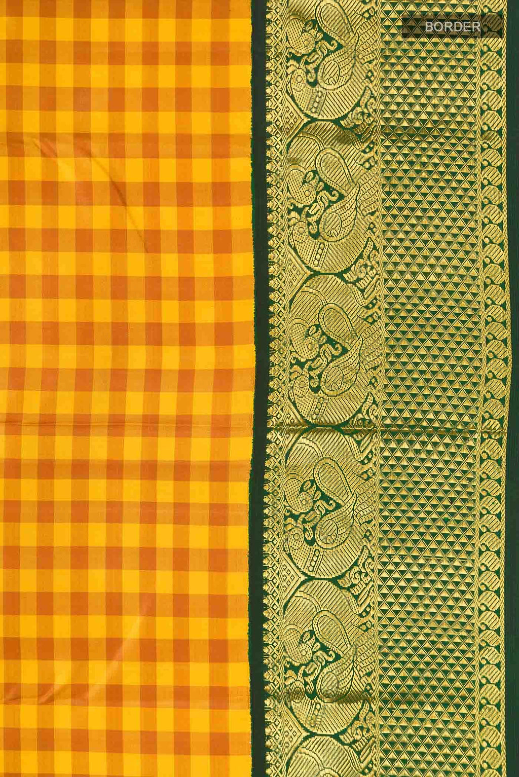Yellow Kanchipuram Silk Saree