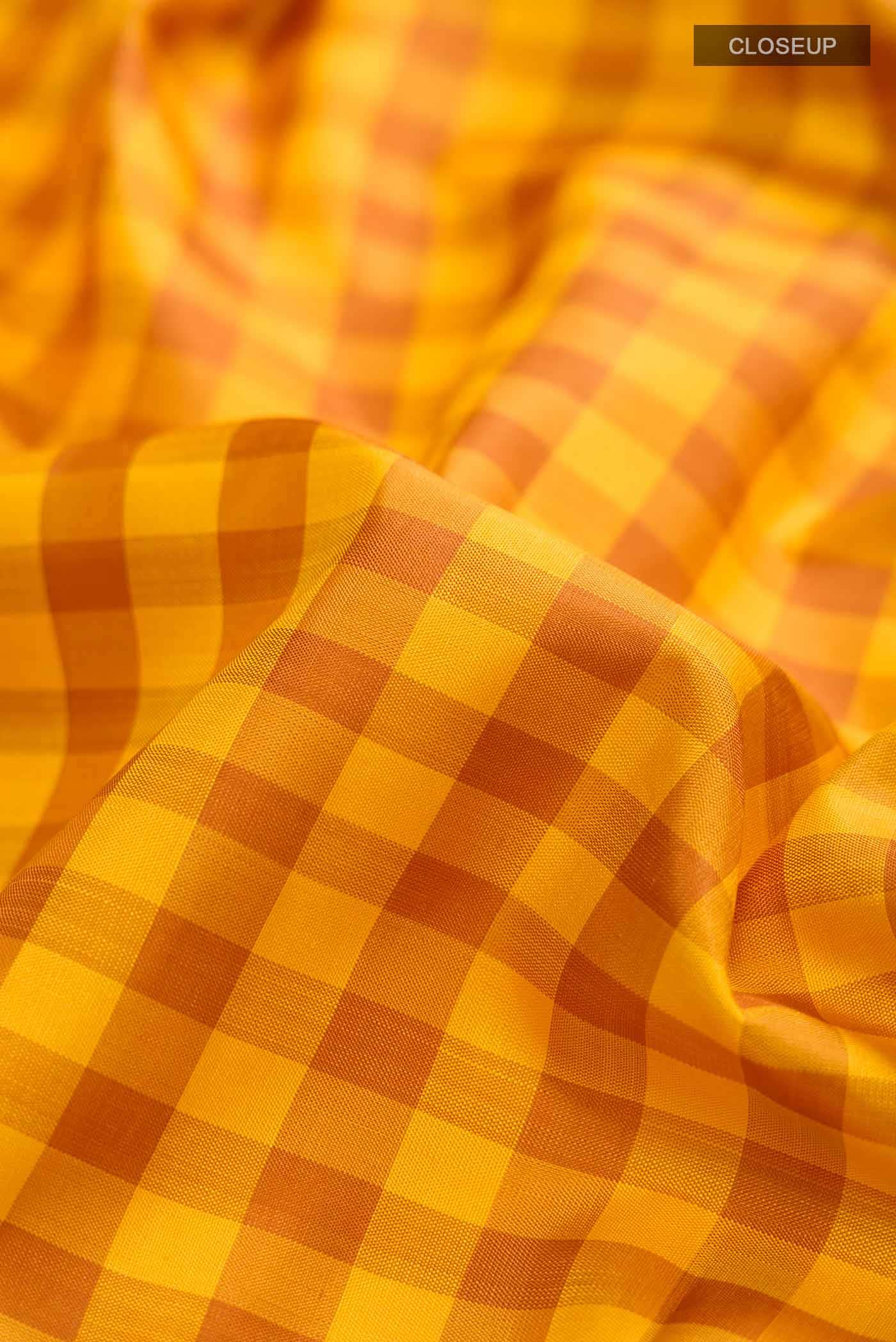 Yellow Kanchipuram Silk Saree